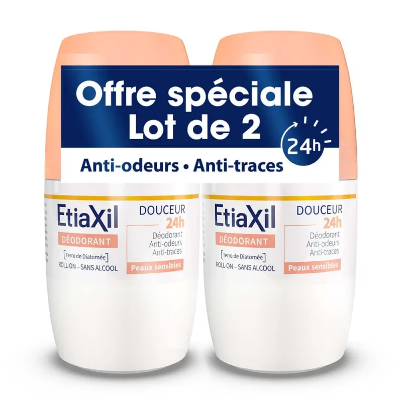 Etiaxil Roll-on Deodorant Delicatețe fără aluminiu 48h Piele sensibilă 2x50ml — preț și oferte