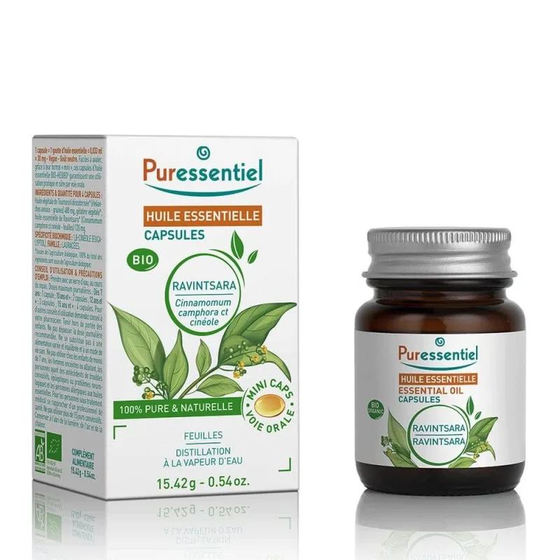 Puressentiel Uleiuri esențiale Ravintsara Organic 60 Capsule — preț și oferte