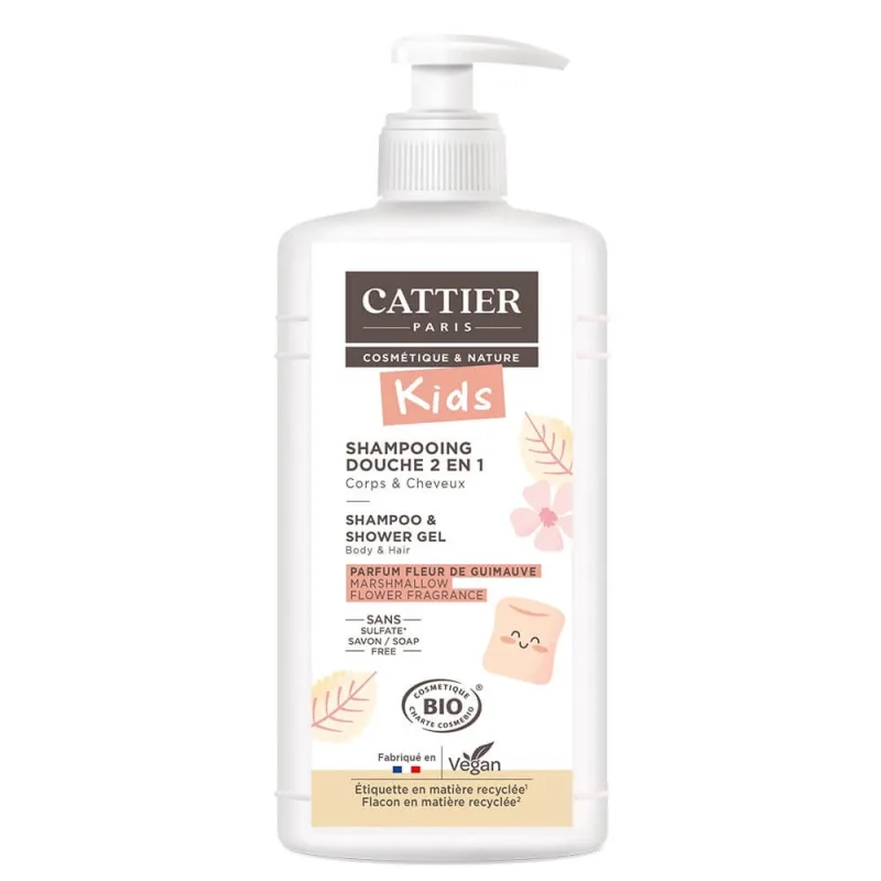 Cattier Gel de duș șampon de descurcare 2 în 1 Parfum de flori Marshmallow 500ml — preț și oferte