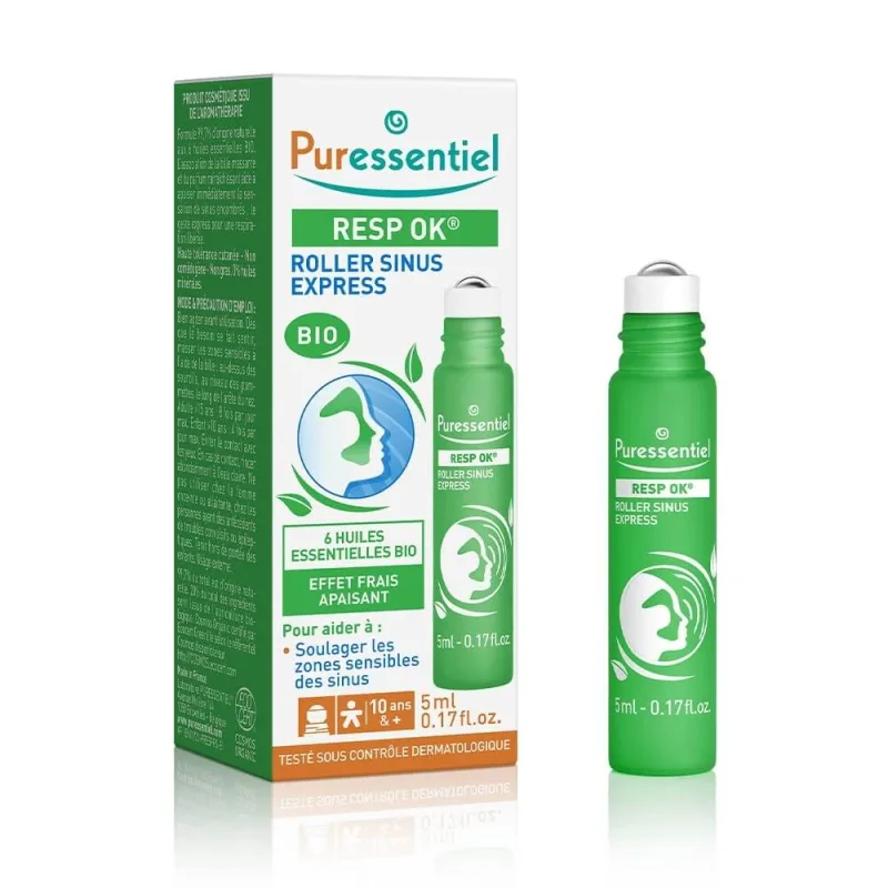 Puressentiel Respirație Roller Sinus Express cu 6 uleiuri esențiale organice 6ml — preț și oferte