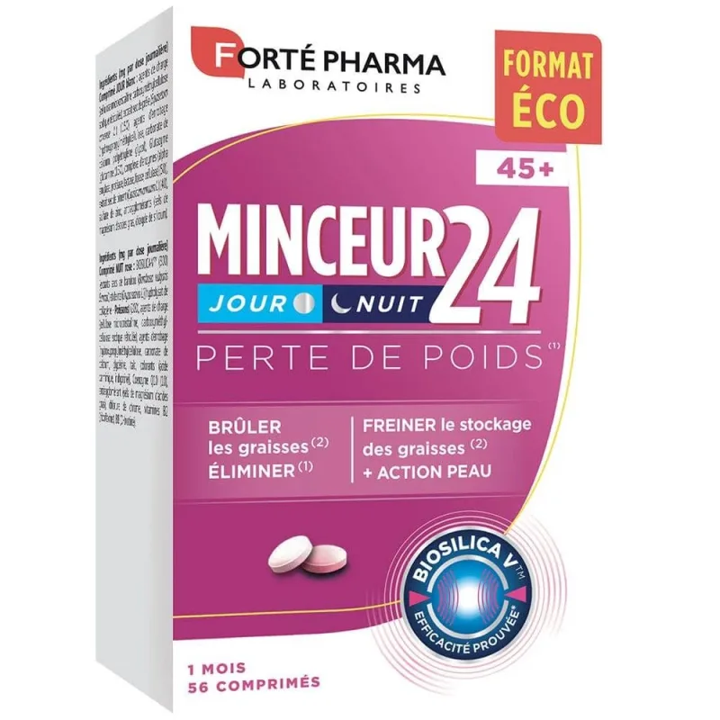 Forté Pharma Minceur 24 Pierdere în greutate zi și noapte pentru femei 45+ 56 comprimate — preț și oferte