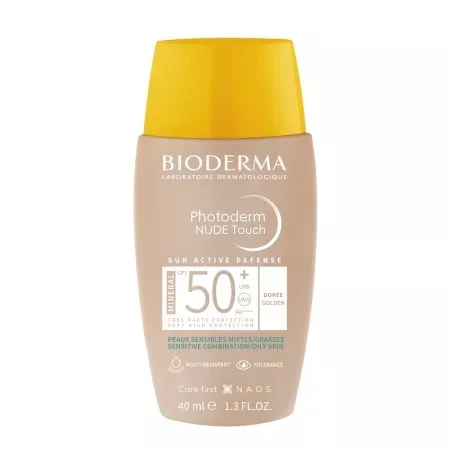 Fluid Nude Touch Mineral Auriu SPF50+ Photoderm, 40 ml, Bioderma — preț și oferte