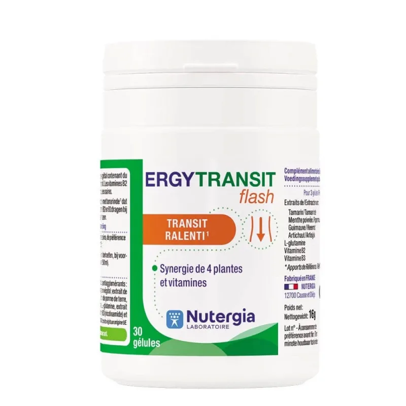 Nutergia Ergytransit Flash Tranzit lent 30 capsule — preț și oferte