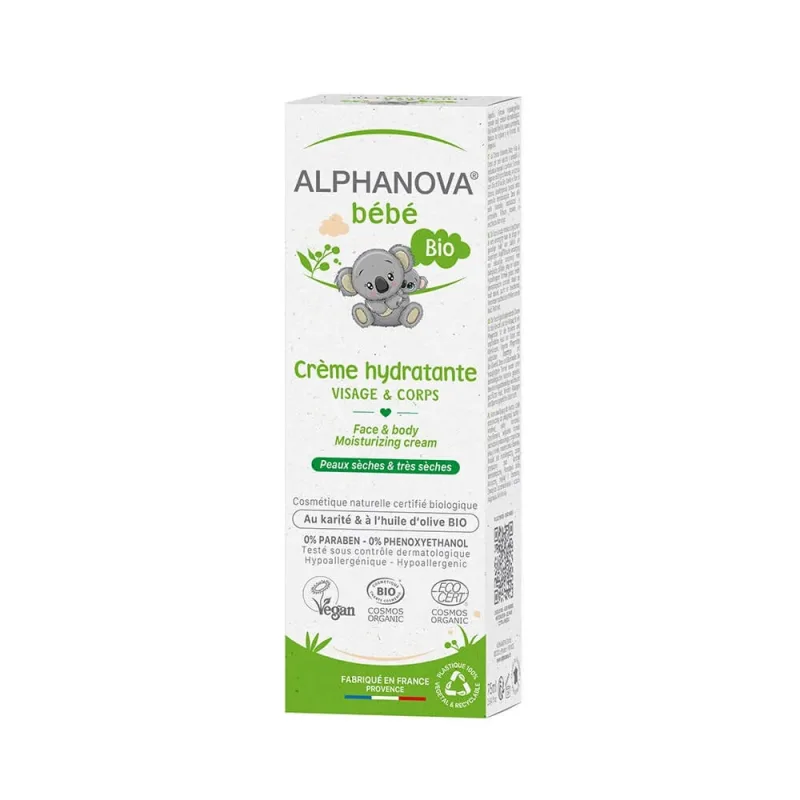 Alphanova Bébé Cremă hidratantă organică pentru față și corp 75ml — preț și oferte