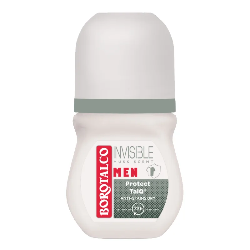 Deodorant roll-on pentru bărbați, Invisible, 50ml, Borotalco — preț și oferte