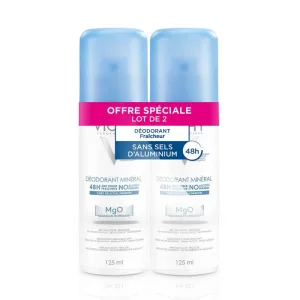 Vichy Deodorant Spray Mineral Sensitive Skin Protection 48h 2x125ml