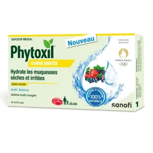 Phytoxil Fără zahăr Iritații ale gâtului De la 6 ani 16 comprimate