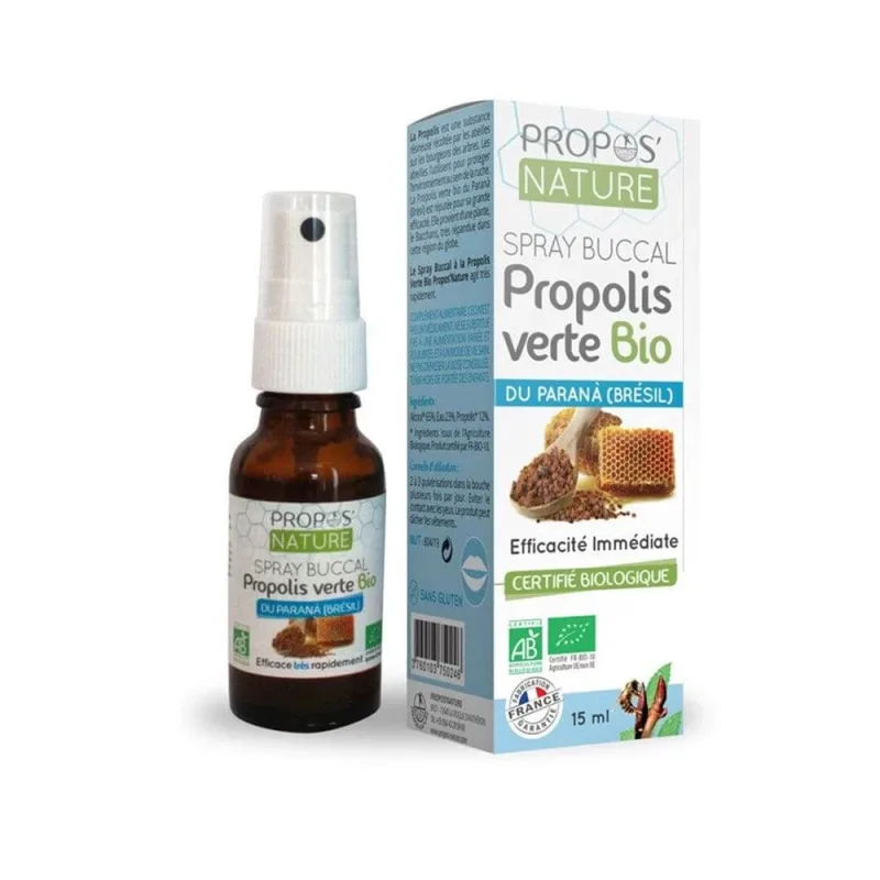 Propos'Nature Spray bucal cu propolis verde organic 15ml — preț și oferte