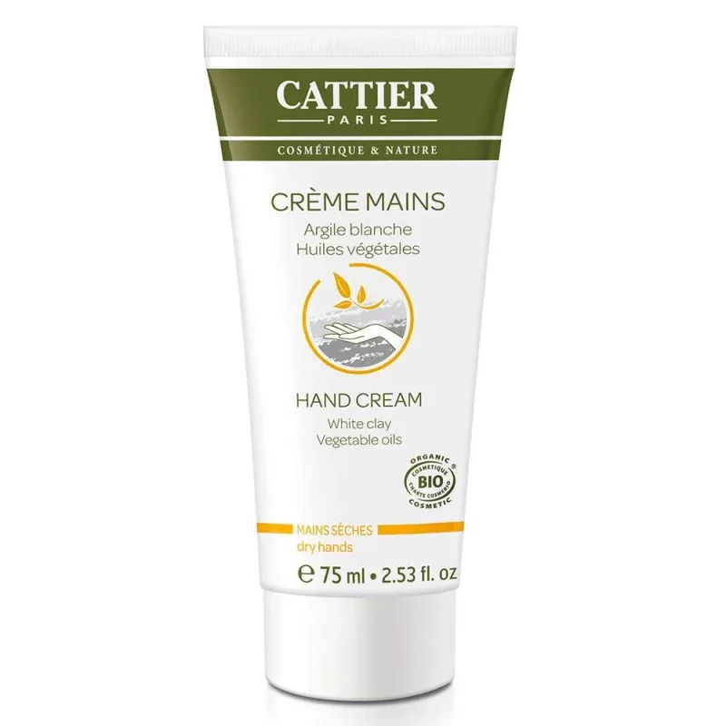 Cattier Argilla Cremă organică pentru mâini uscate Le Blanc 75ml — preț și oferte