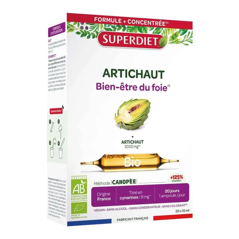 Superdiet Anghinare Bio Sănătate hepatică 20 flacoane Bien-Être Du Foie 15ml — preț și oferte