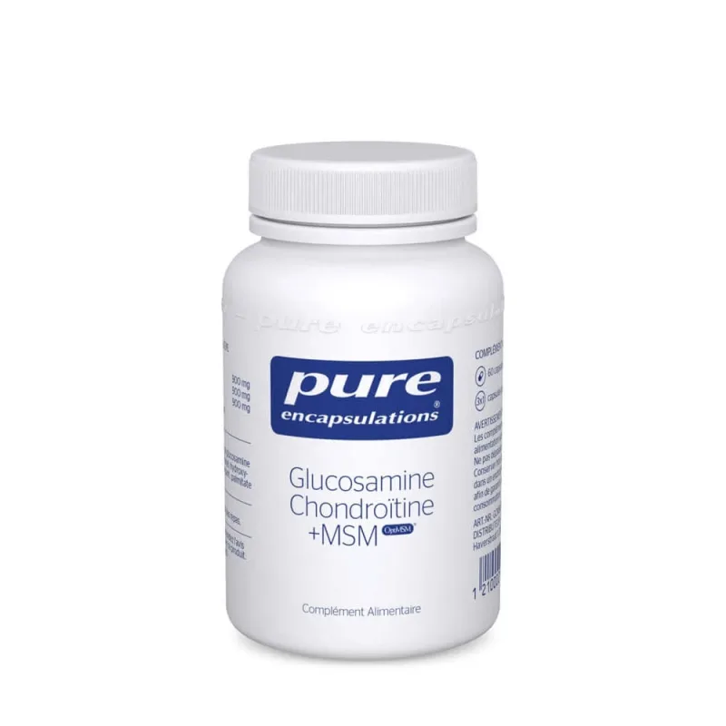 Pure Encapsulations Glucozamină și condroitină + MSM 60 capsule — preț și oferte