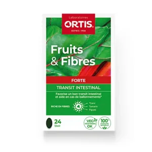 Ortis Fructe și fibre întăresc tranzitul intestinal 24 comprimate