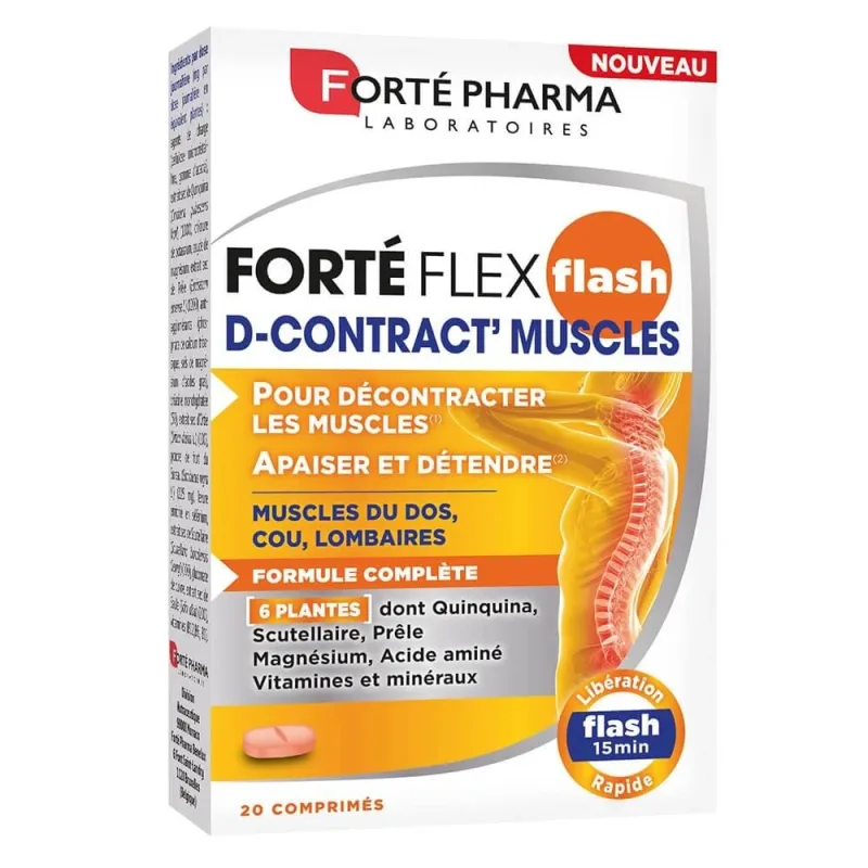 Forté Pharma Forté Flex D-Contract ameliorare musculară imediată 20 comprimate — preț și oferte