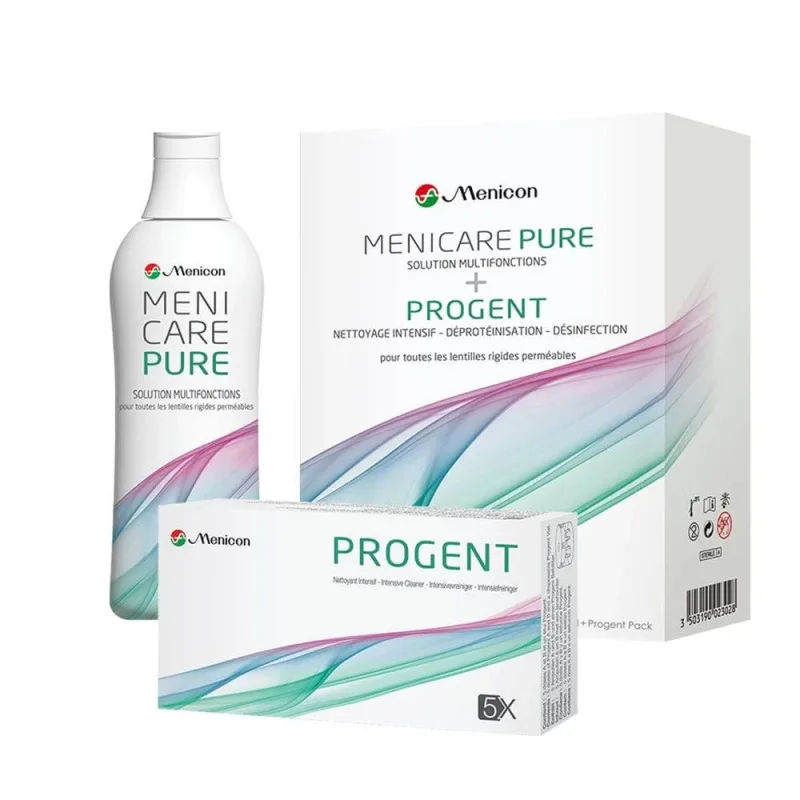 Pachet soluție multifuncțională Menicon MeniCare Pure + Progent — preț și oferte