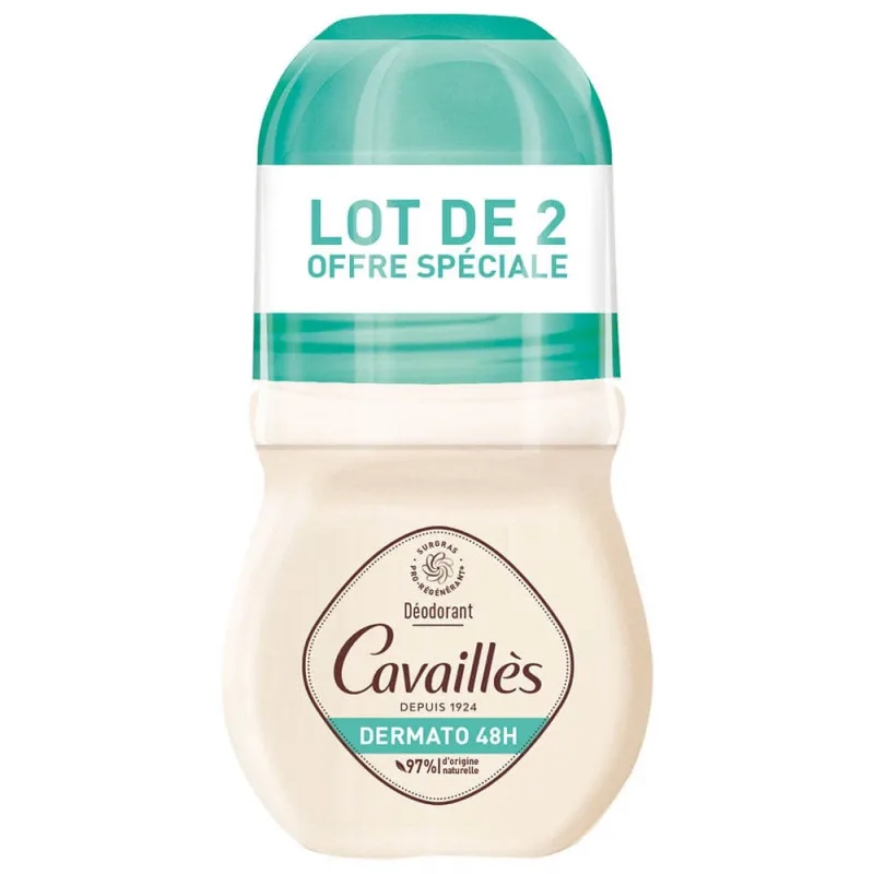 Cavaillès Dermato Deodorant Roll-On 48H Piele sensibilă 2x50ml — preț și oferte