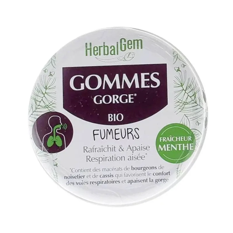 Herbalgem Gumă organică pentru gâtul fumătorilor 45g — preț și oferte