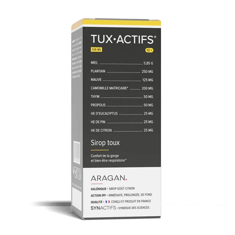 Aragan Synactifs TuxActifs de la 12 ani sirop de tuse 125 ml — preț și oferte