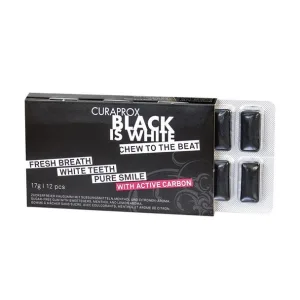 Guma de Mestecat CURAPROX Black is White 12 bucati