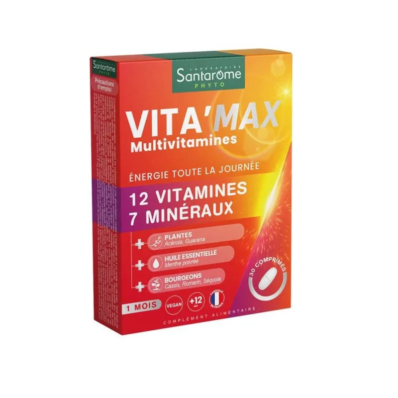 Santarome Vita'max Multivitamine De la vârsta de 12 ani 30 comprimate — preț și oferte
