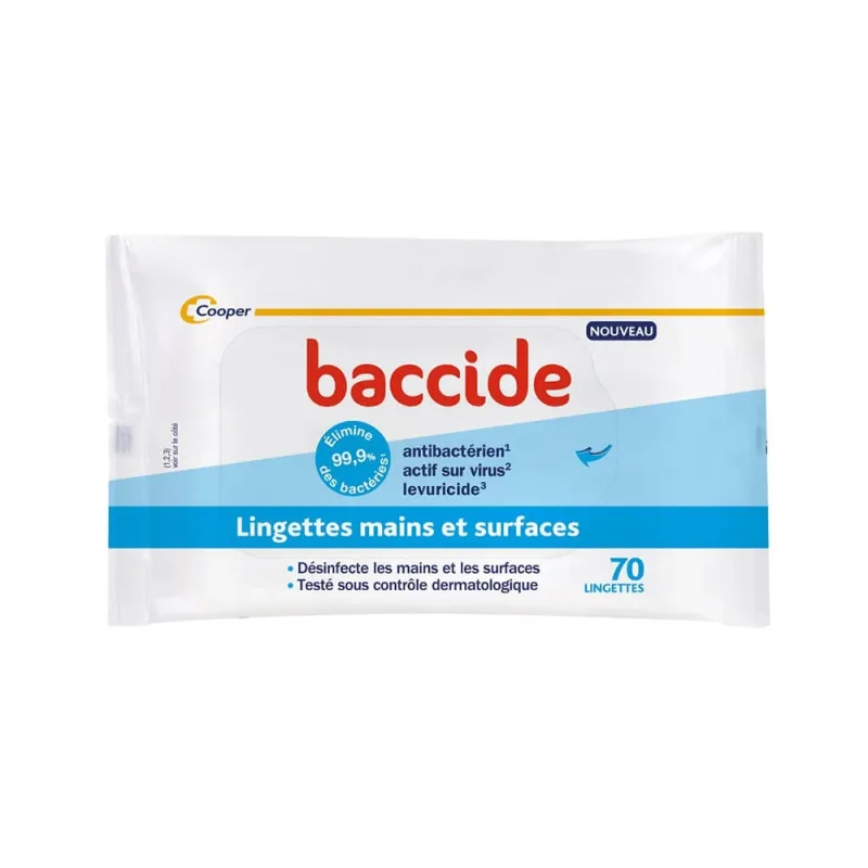 Baccide Șervețele pentru mâini și suprafețe x70 — preț și oferte