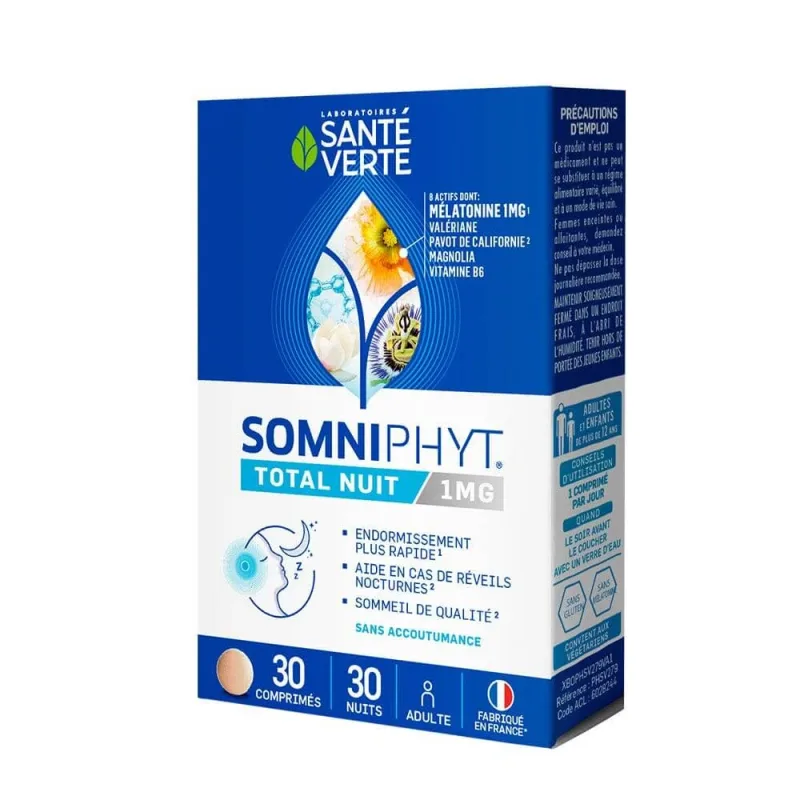 Sante Verte Somniphyt Total nuit Melatonine 1mg 30 comprimate — preț și oferte