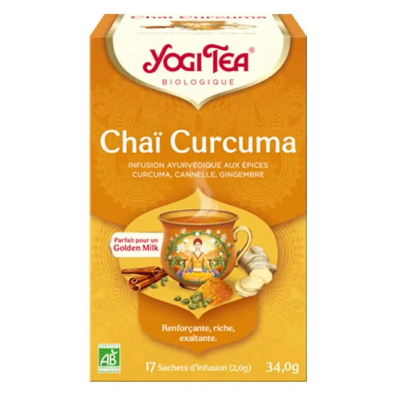 Yogi Tea Organic Turmeric Chai Infuzie 17 pliculețe — preț și oferte