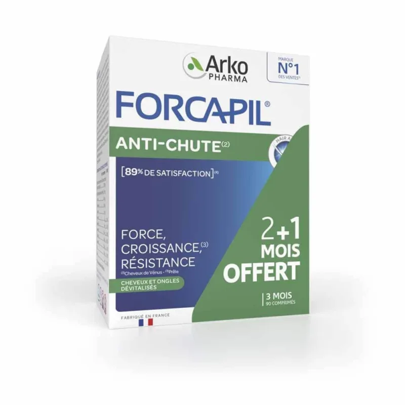Forcapil anti-căderea părului, 90 comprimate filmate, Arkopharma — preț și oferte