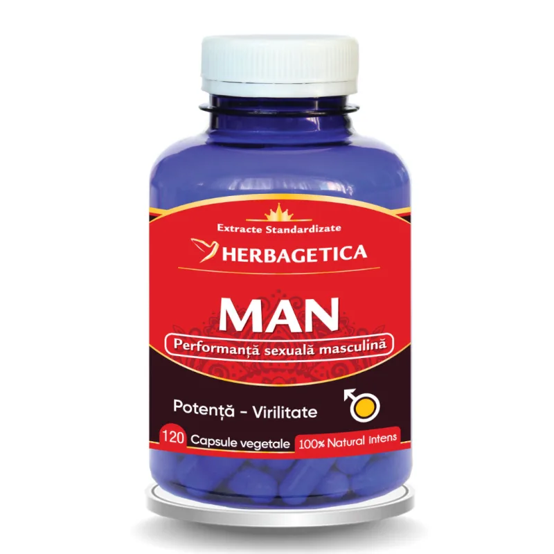 Man, 120 capsule, Herbagetica — preț și oferte