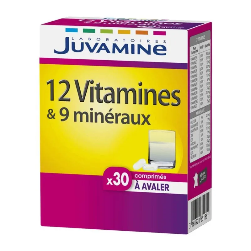 Juvamine 12 vitamine și 9 minerale în 30 de comprimate — preț și oferte