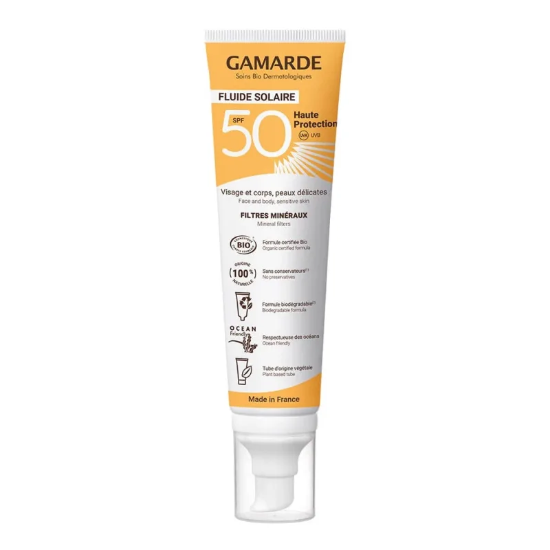 Gamarde Organic Sun Fluid SPF 50 Protecție ridicată 100ml — preț și oferte