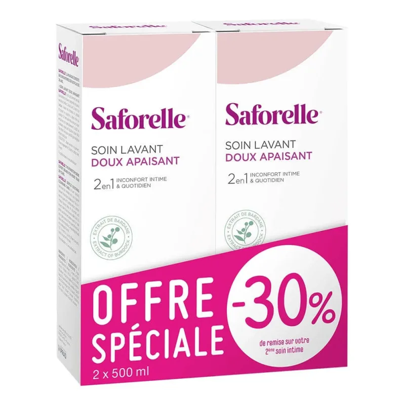 Saforelle Gentle Intimate Cleanser 2x500ml — preț și oferte