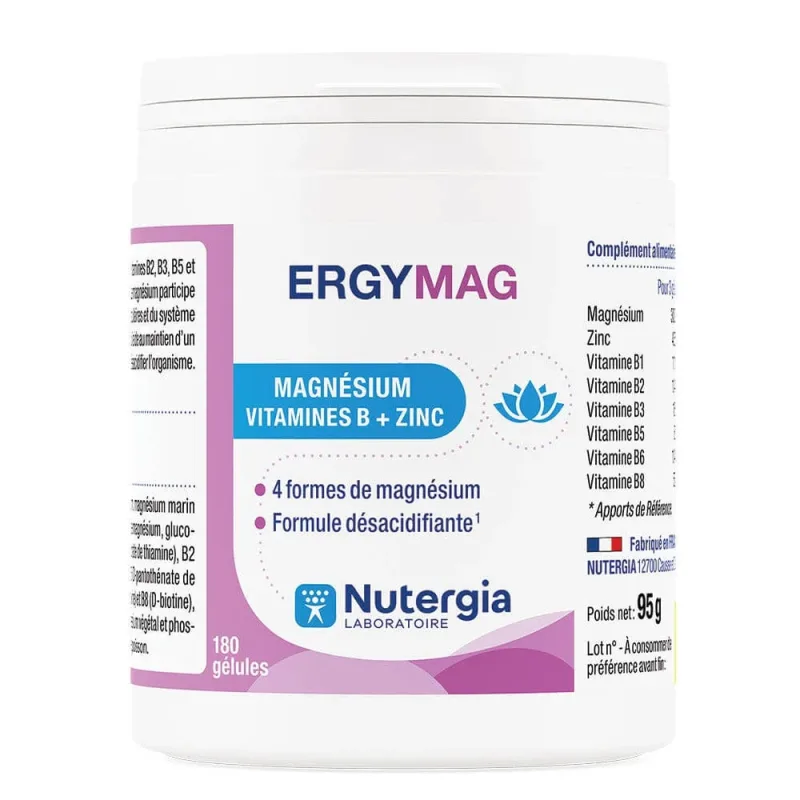 Nutergia Ergymag Magneziu B Vitamine + Zinc 180 Capsule — preț și oferte
