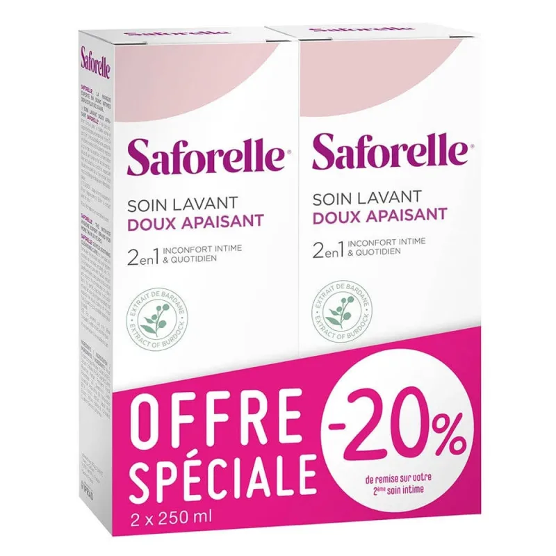 Saforelle Gel de curățare delicată 2x250ml — preț și oferte
