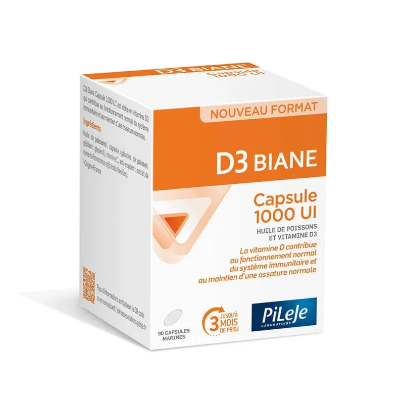Pileje D3 Biane 1000UI 90 Capsule marine — preț și oferte