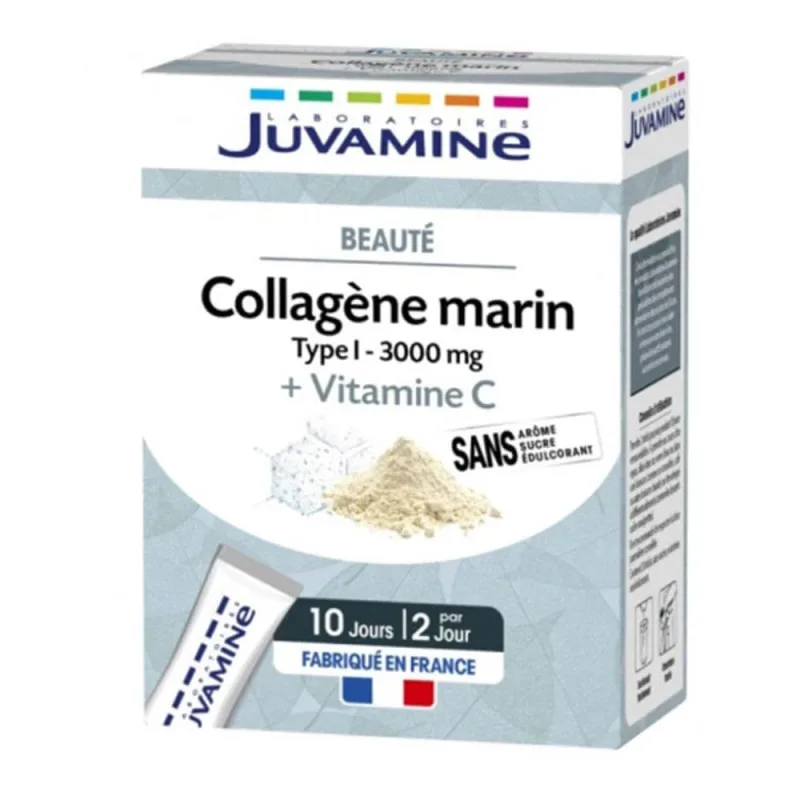 Juvamine Beauty Colagen marin de tip I 3000mg + vitamine 20 locuri — preț și oferte