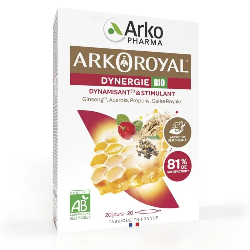 Arkopharma Arkoroyal Dynergie Bio Dynamisant & Stimulant 20 fiole — preț și oferte