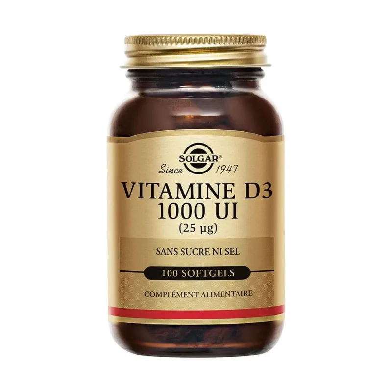 Solgar Vitamine D3 1000 UI Defenses Immunitaires Os/Cartilages 100 capsule — preț și oferte