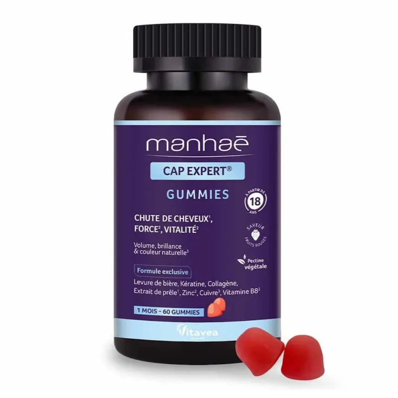 Manhaé Cap Expert Cheveux Force Vitalité 60 gummine — preț și oferte
