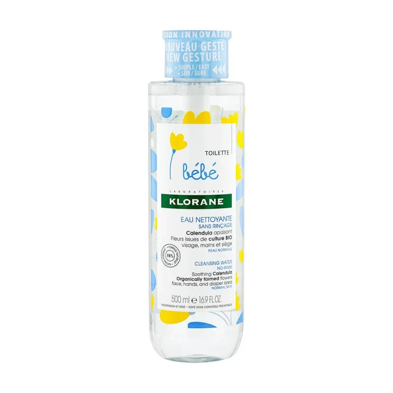 Klorane Apă de curățare pentru nou-născuți cu gălbenele fără clătire 500ml — preț și oferte