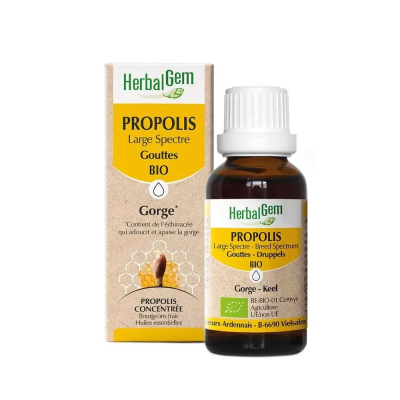 Herbalgem Propolis Bio cu spectru larg picături 15ml — preț și oferte