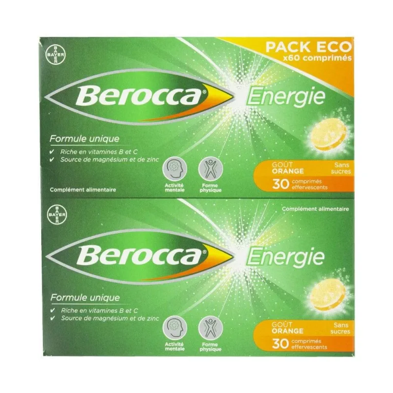 Berocca Energie aromă de portocale, 60 de comprimate efervescente, Bayer — preț și oferte