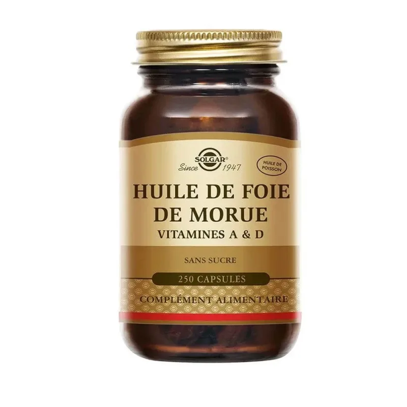 Solgar Huile De Foie De Morue Vitaminele A și D Vitalitate 250 Gélules — preț și oferte