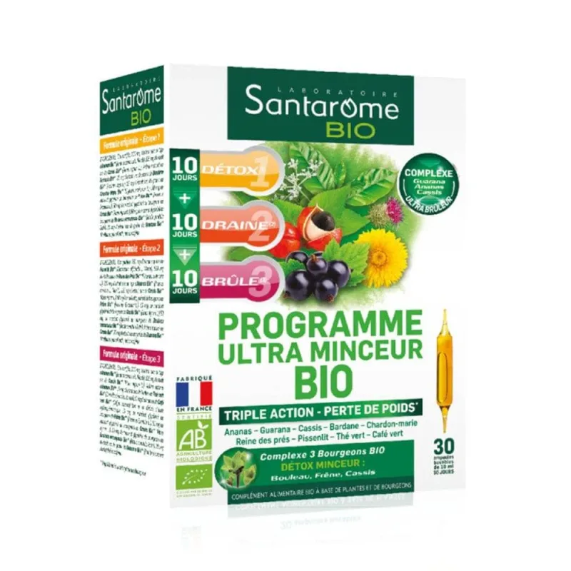 Santarome Ultra Slimming Programme 30 fiole organice pentru pierderea în greutate 30 fiole — preț și oferte