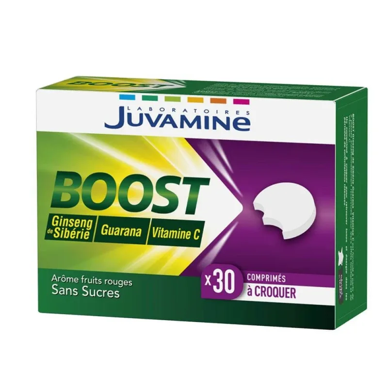 Juvamine Boost Vitamine C Ginseng Guarana 30 Tablete masticabile — preț și oferte