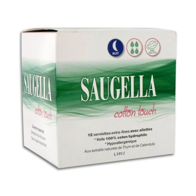 Saugella CottonTouch Tampoane de noapte cu aripi 12 bucăți — preț și oferte