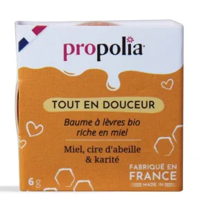 Propolia Organic Balsam de buze bogat în miere O atingere de blândețe 6g