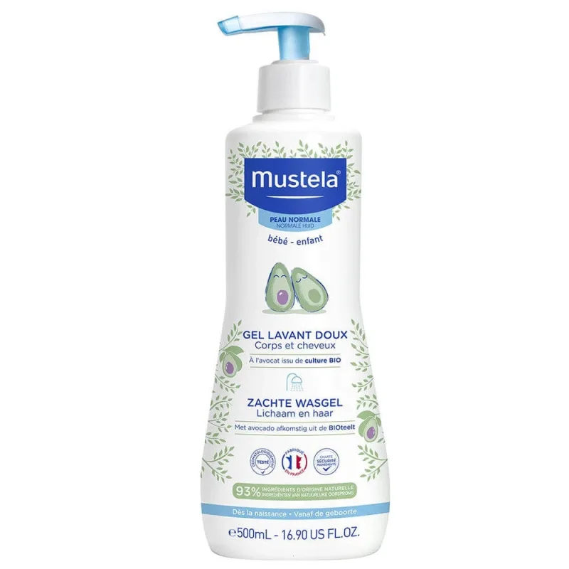 Mustela Gel de curățare delicată pentru corp și păr Piele normală 500ml — preț și oferte