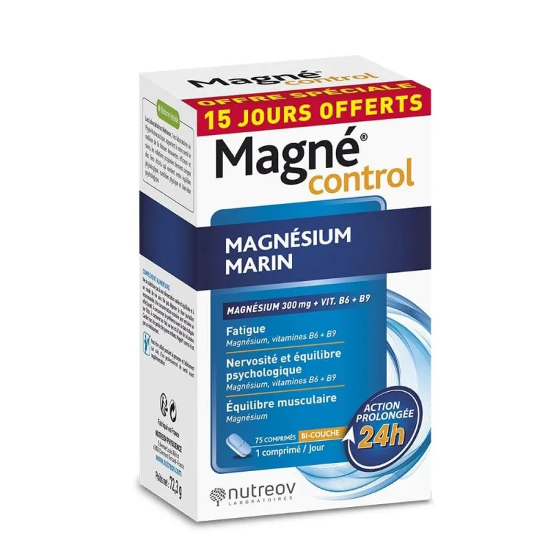 Nutreov Magnécontrol Magneziu marin 60 tablete + 15 gratuit — preț și oferte