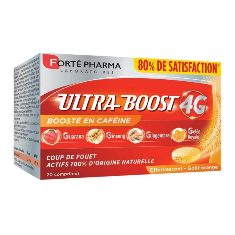 Forté Pharma Ultra Boost 4G Energie naturală cu ginseng 20 comprimate efervescente — preț și oferte