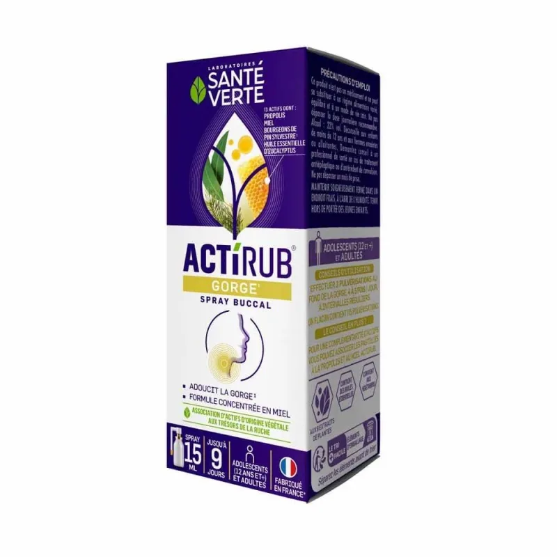 Sante Verte ActiRub Spray calmant pentru gât 15ml — preț și oferte